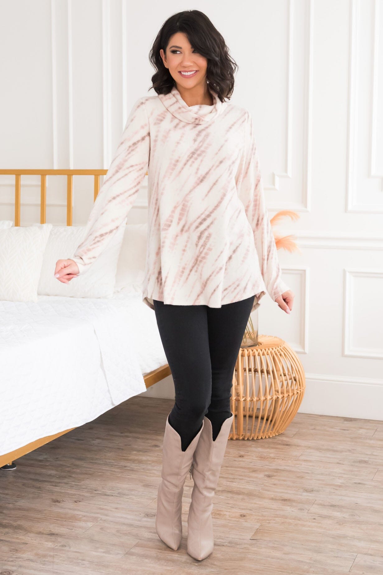 Dream Dealer Modest Cowl Neck Top Tops vendor-unknown 