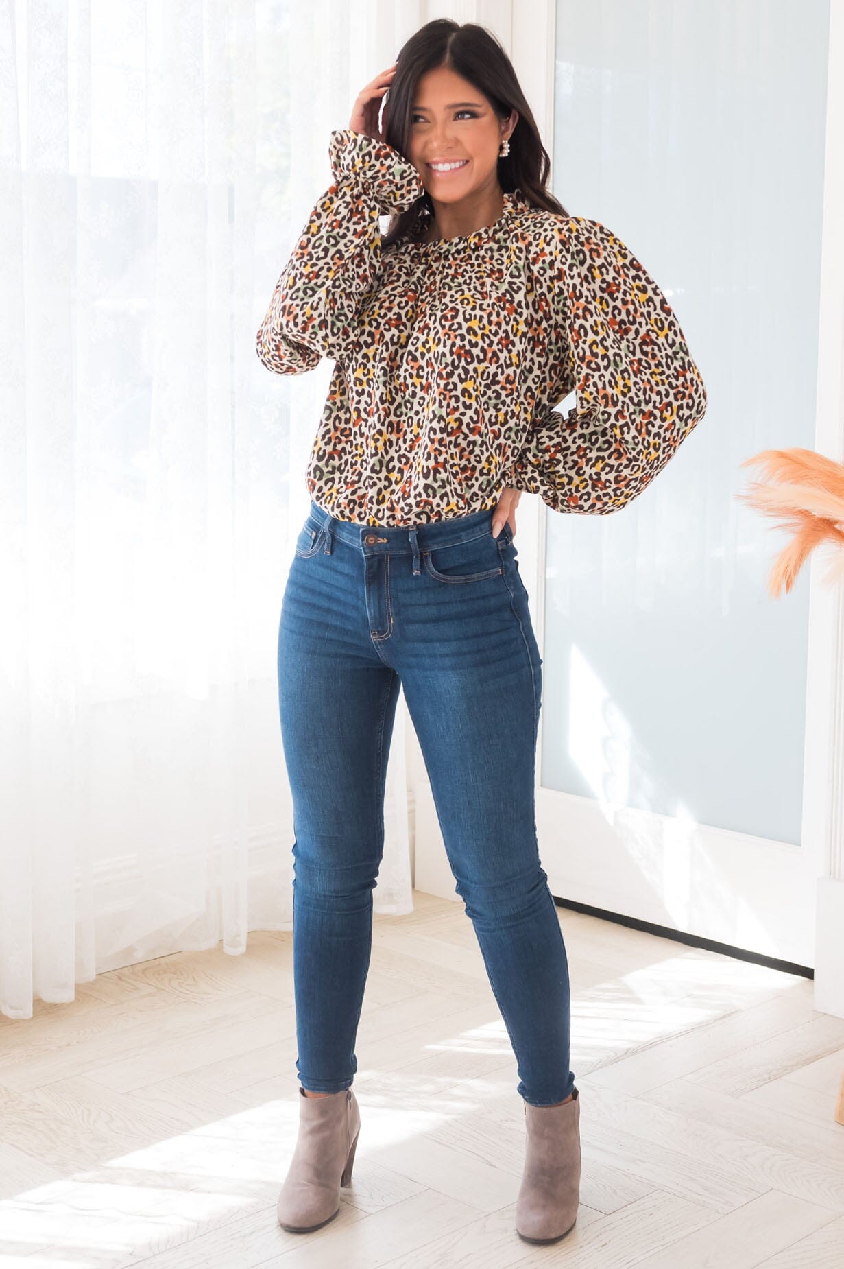 Class With Sass Modest Blouse Tops vendor-unknown 