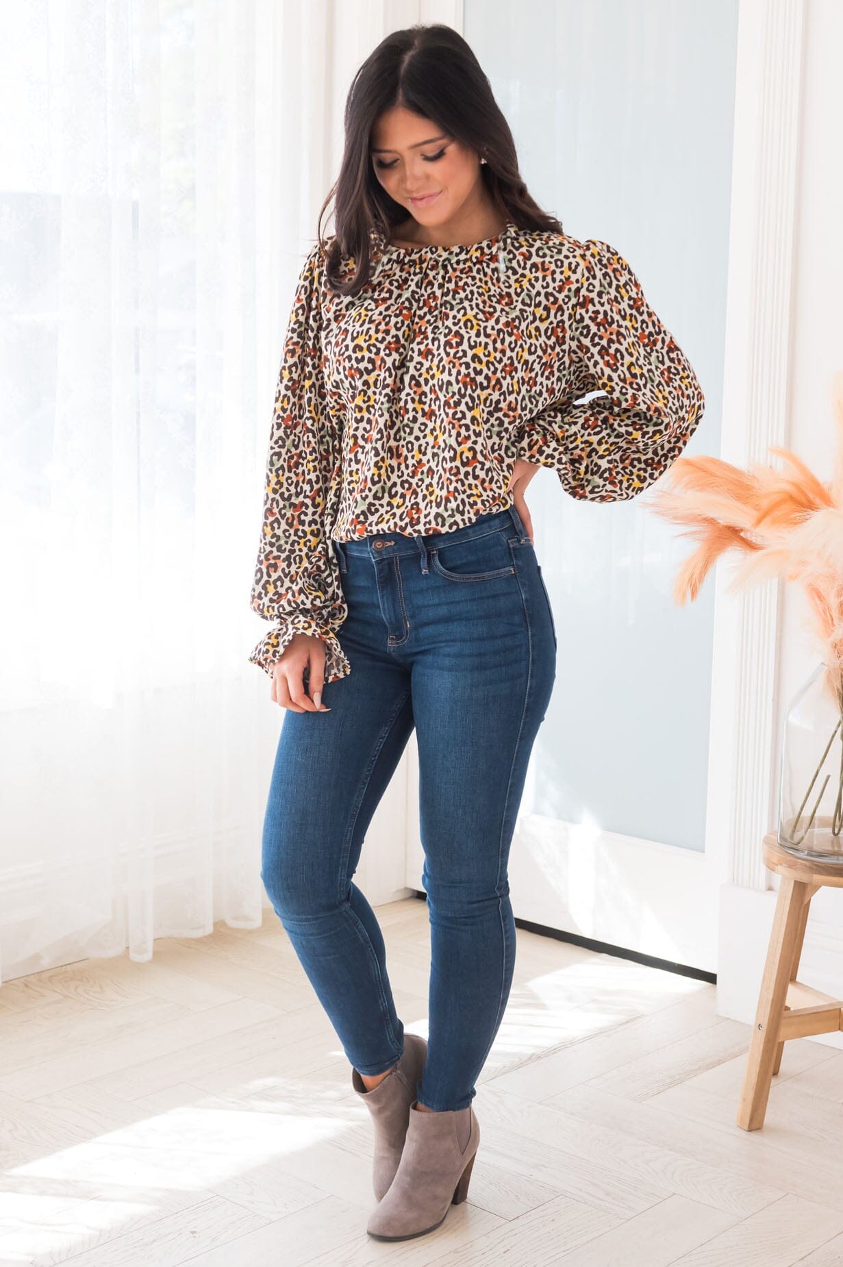Class With Sass Modest Blouse Tops vendor-unknown 