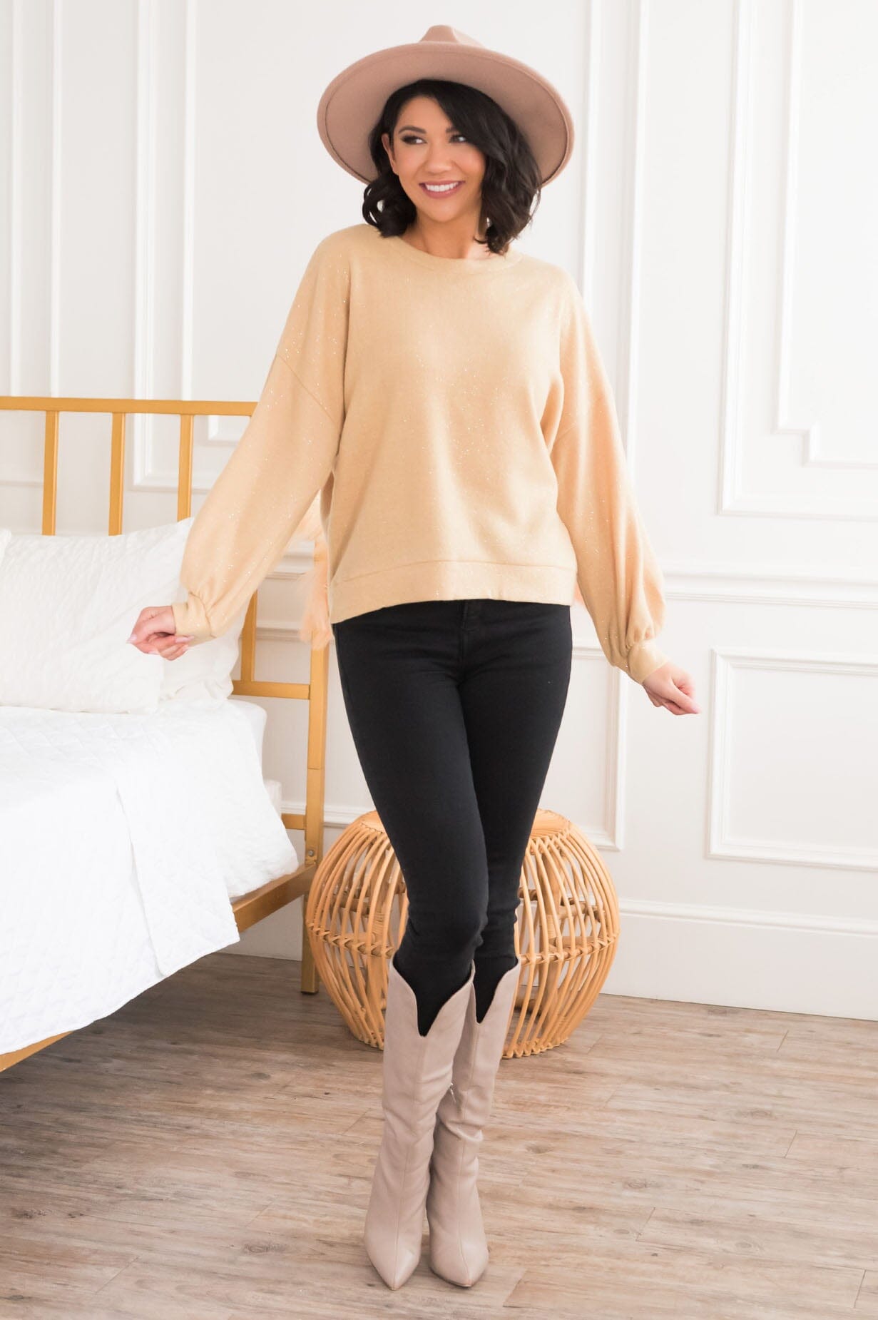 By The Moonlight Modest Sparkle Sweater Modest Dresses vendor-unknown 