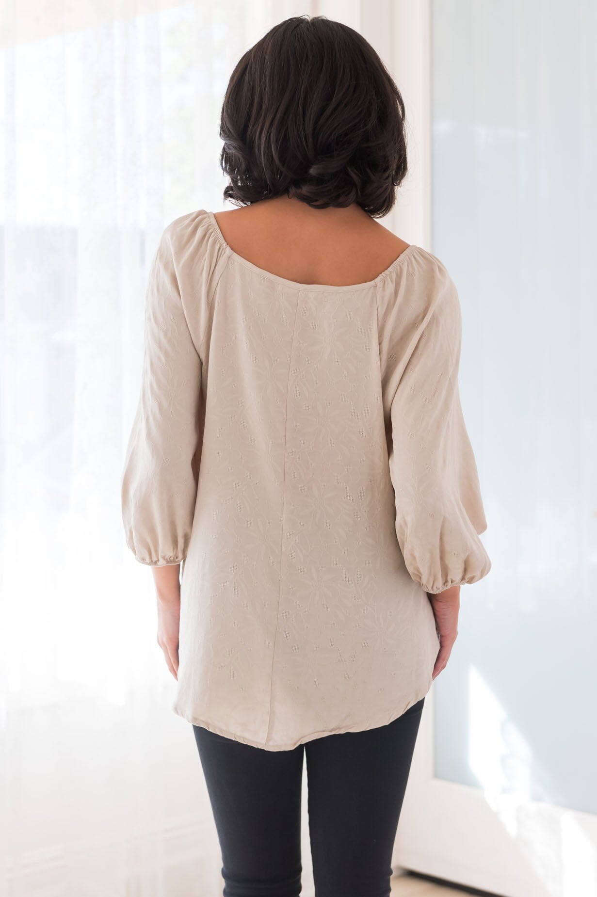 It's All About Timing Modest Blouse Tops vendor-unknown 