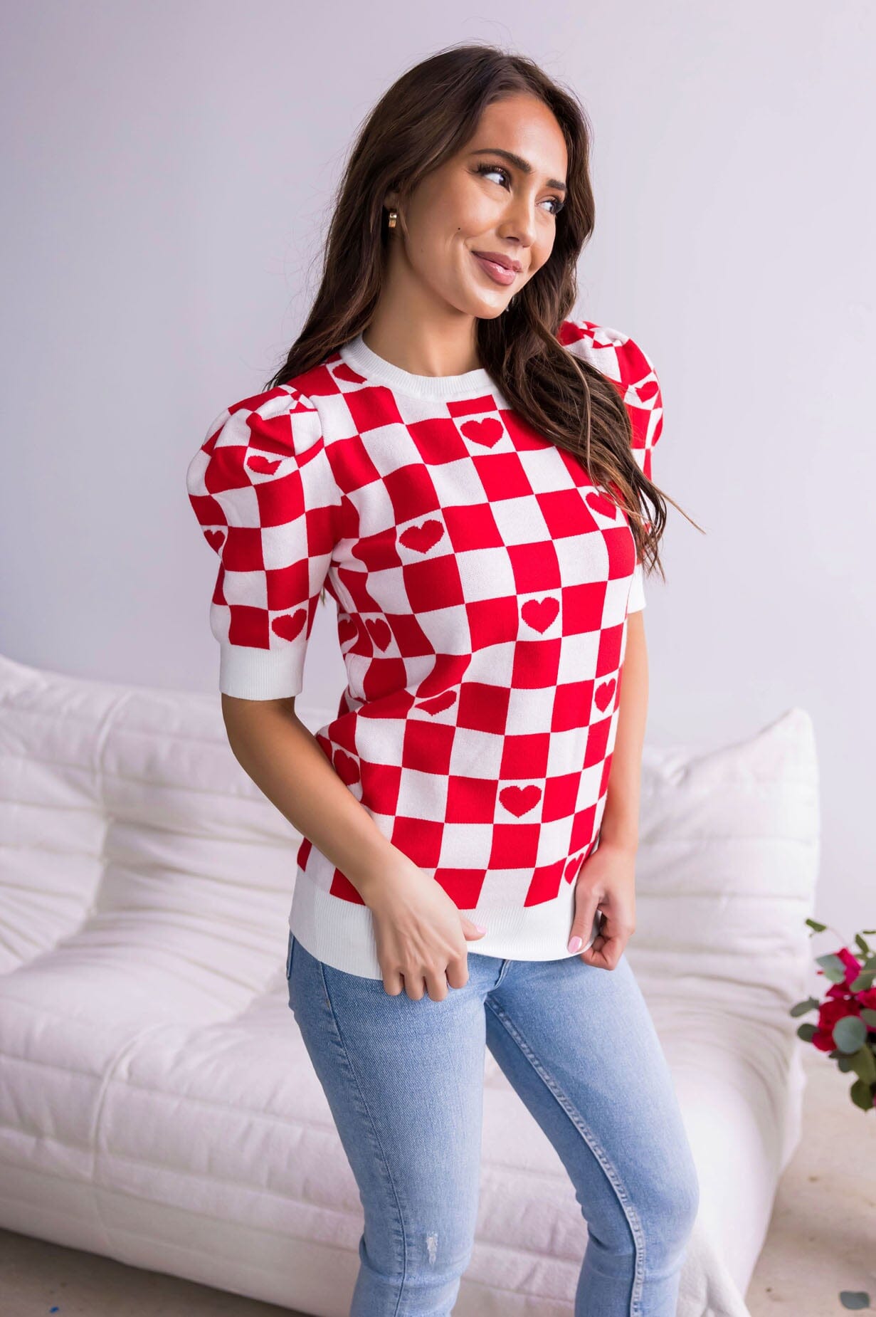 Not Playing Games Puff Sleeve Sweater Modest Dresses vendor-unknown 