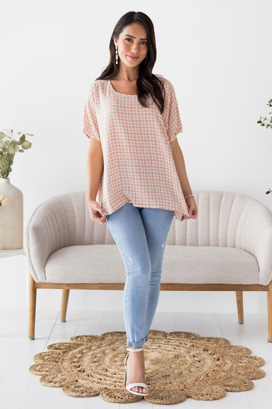 The Moment We Met Gingham Blouse