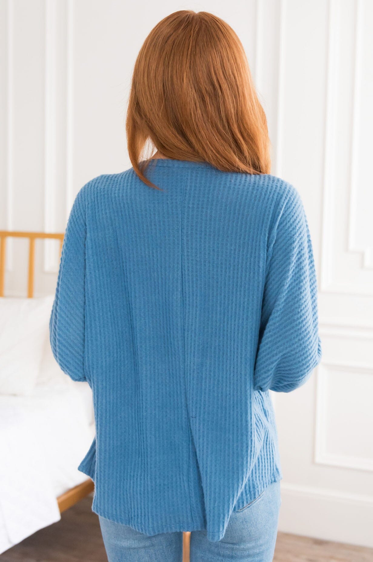 Love Is Never Lost Modest Waffle Sweater NeeSee's Dresses 