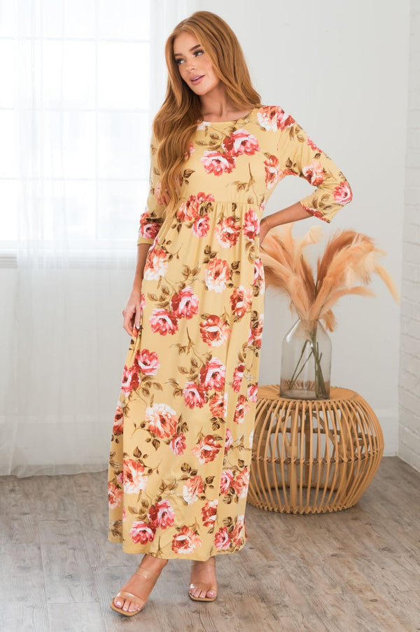 The Adriel Modest Floral Dress