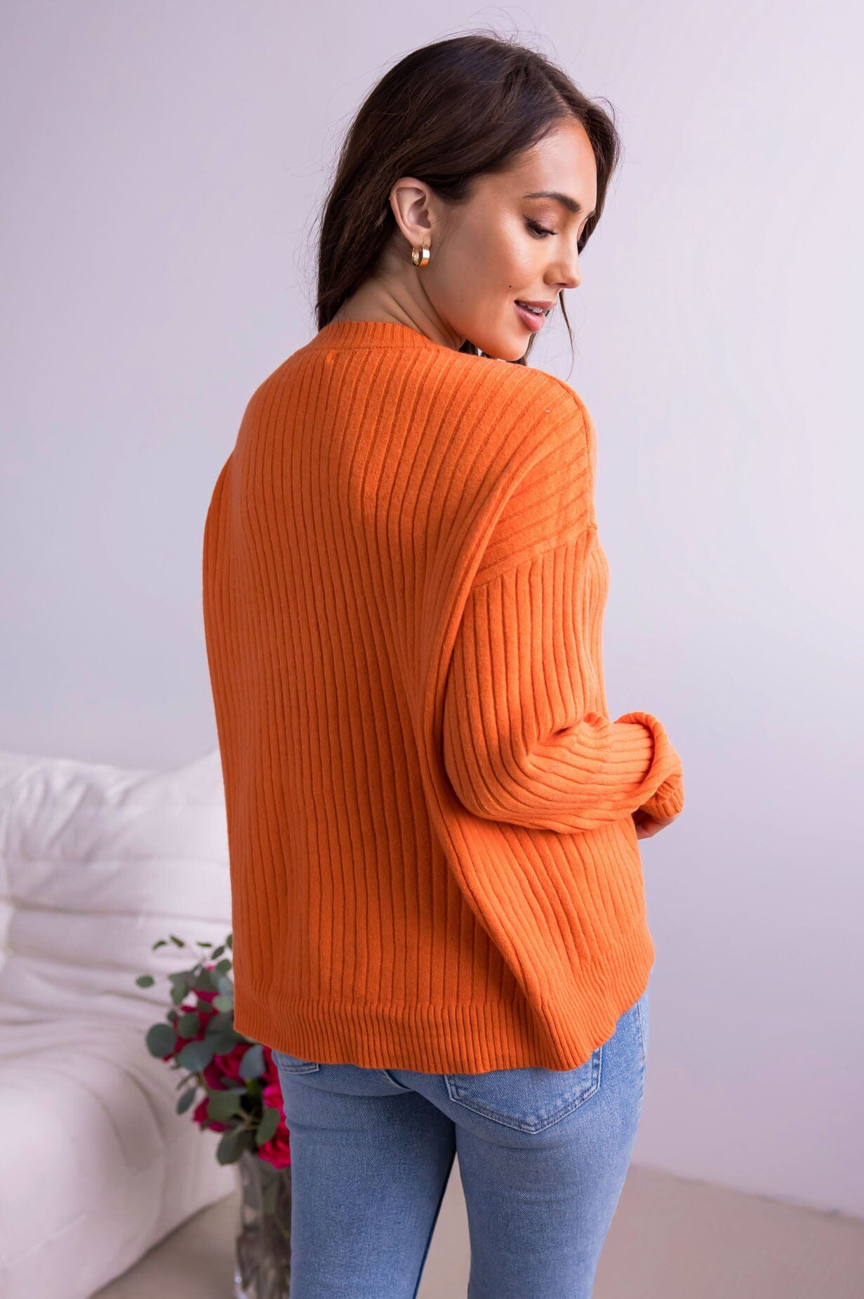 Peaceful Afternoon Ribbed Sweater Tops vendor-unknown 