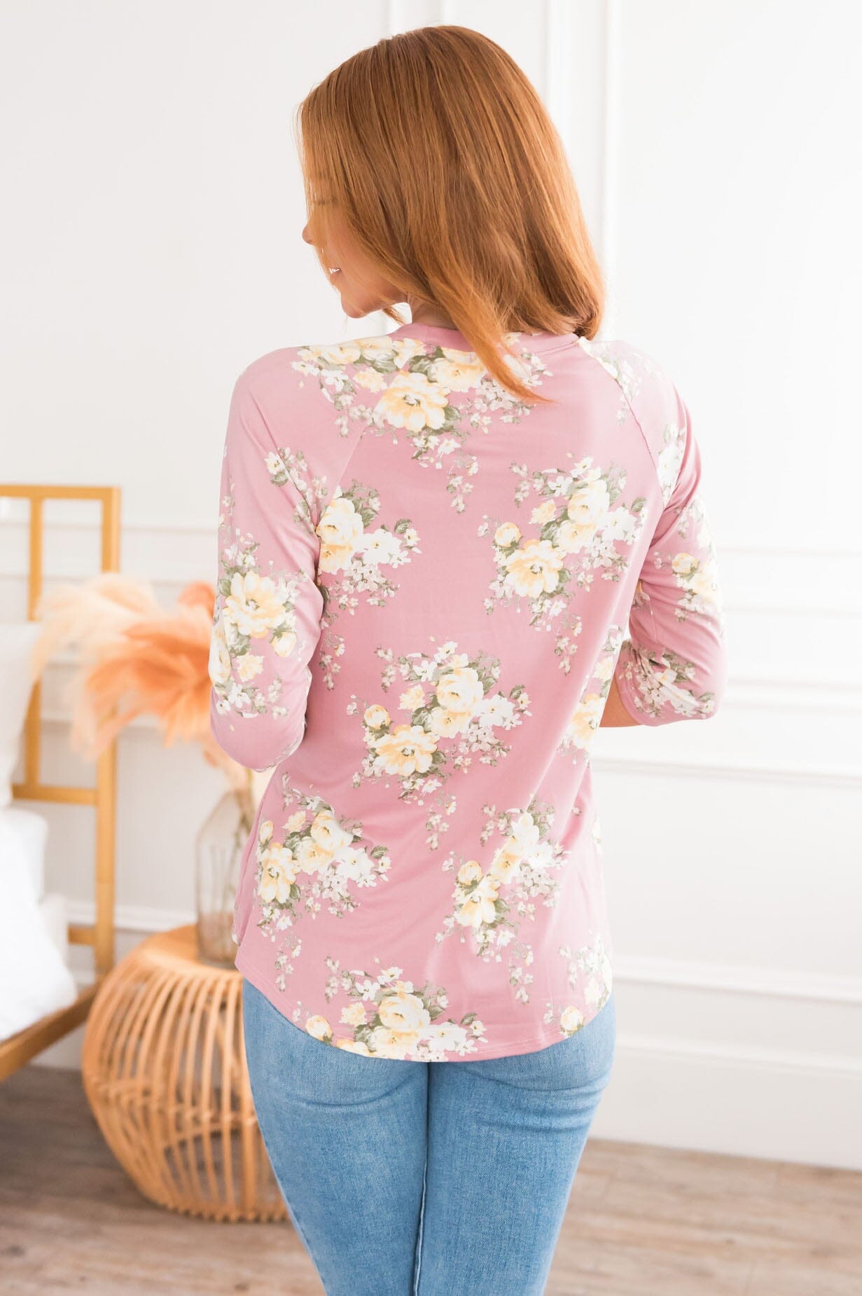 Dreaming Of Flowers Modest Floral Top NeeSee's Dresses 