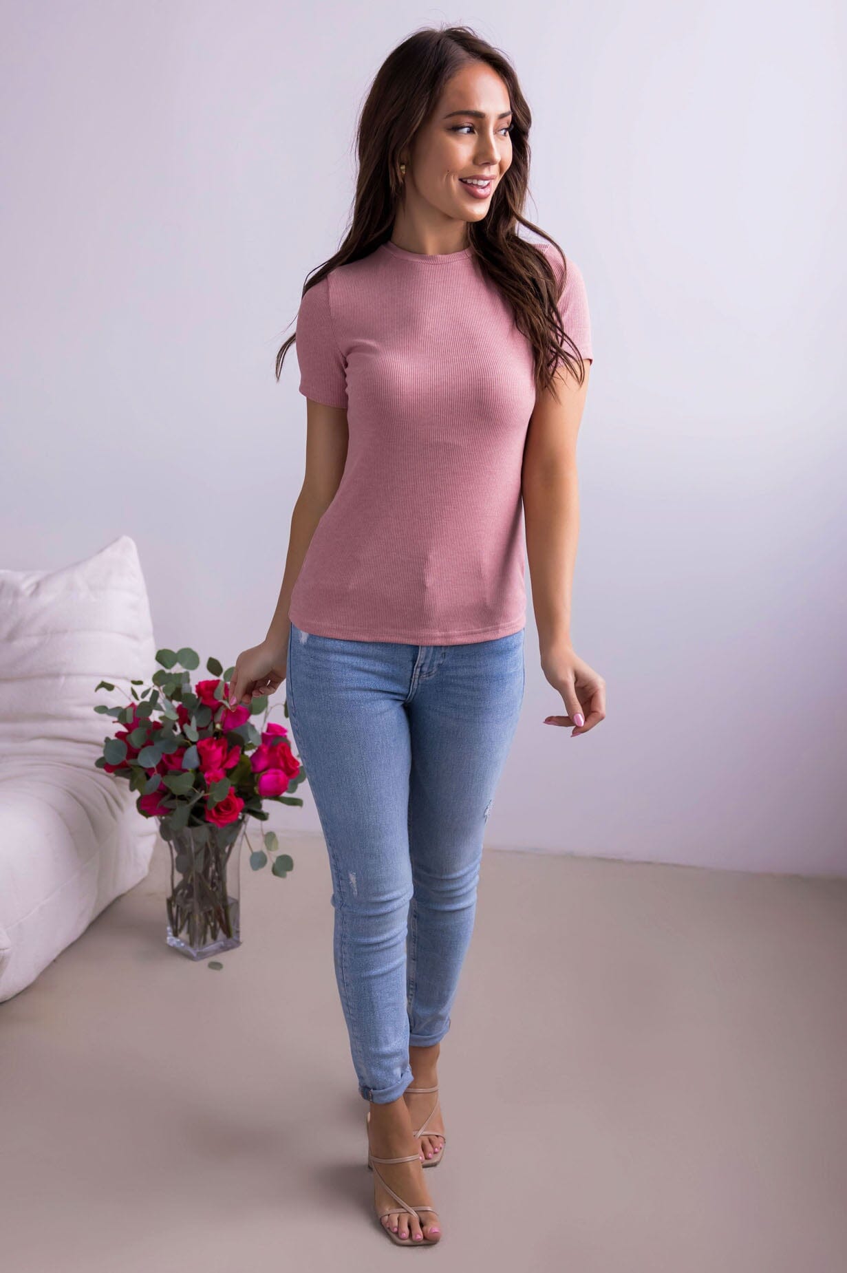 Ever So Lovely Modest Ribbed Top Tops vendor-unknown 