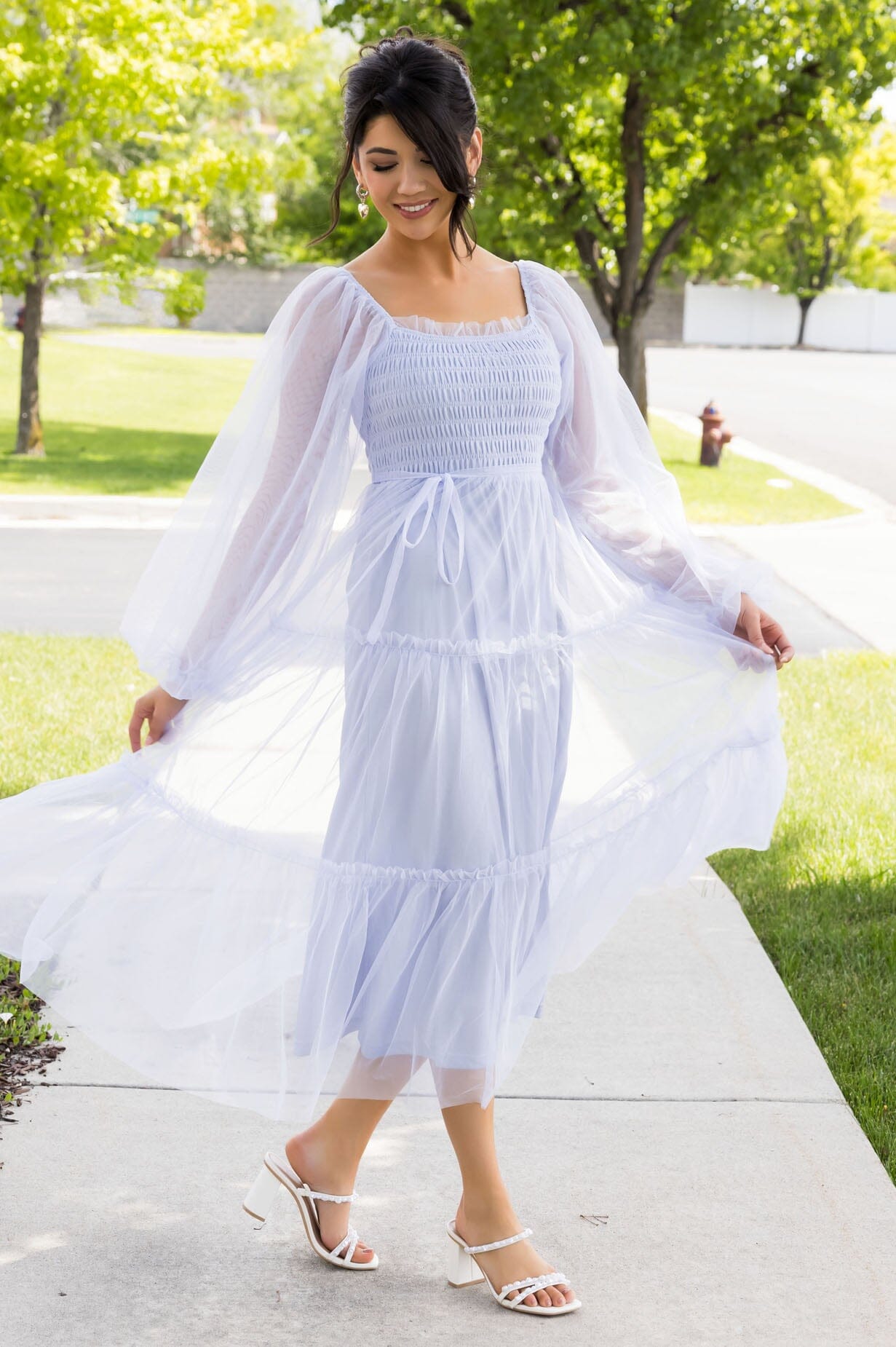 The Avilynn Modest Tulle Dress