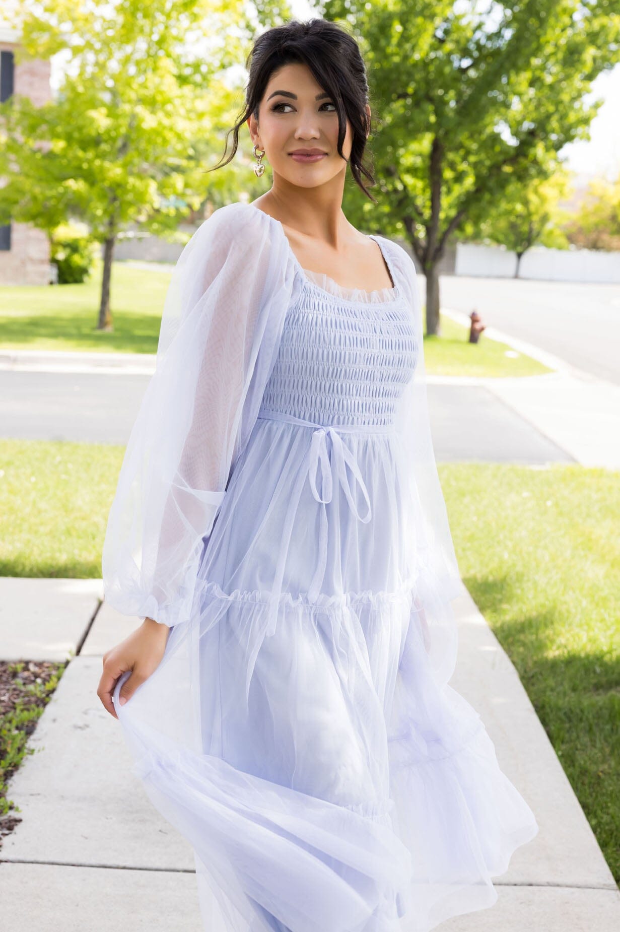 The Avilynn Modest Tulle Dress