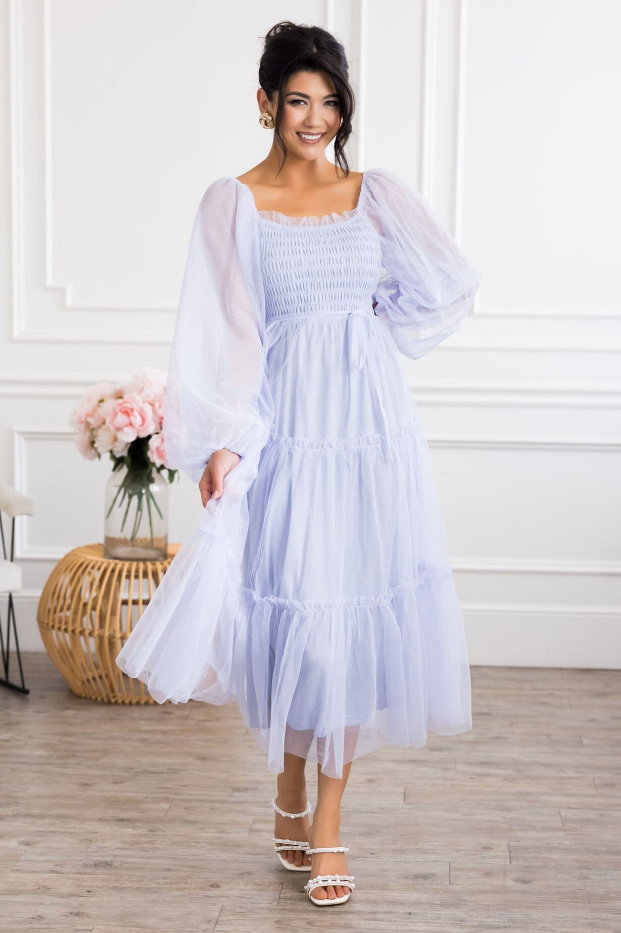 The Avilynn Modest Tulle Dress