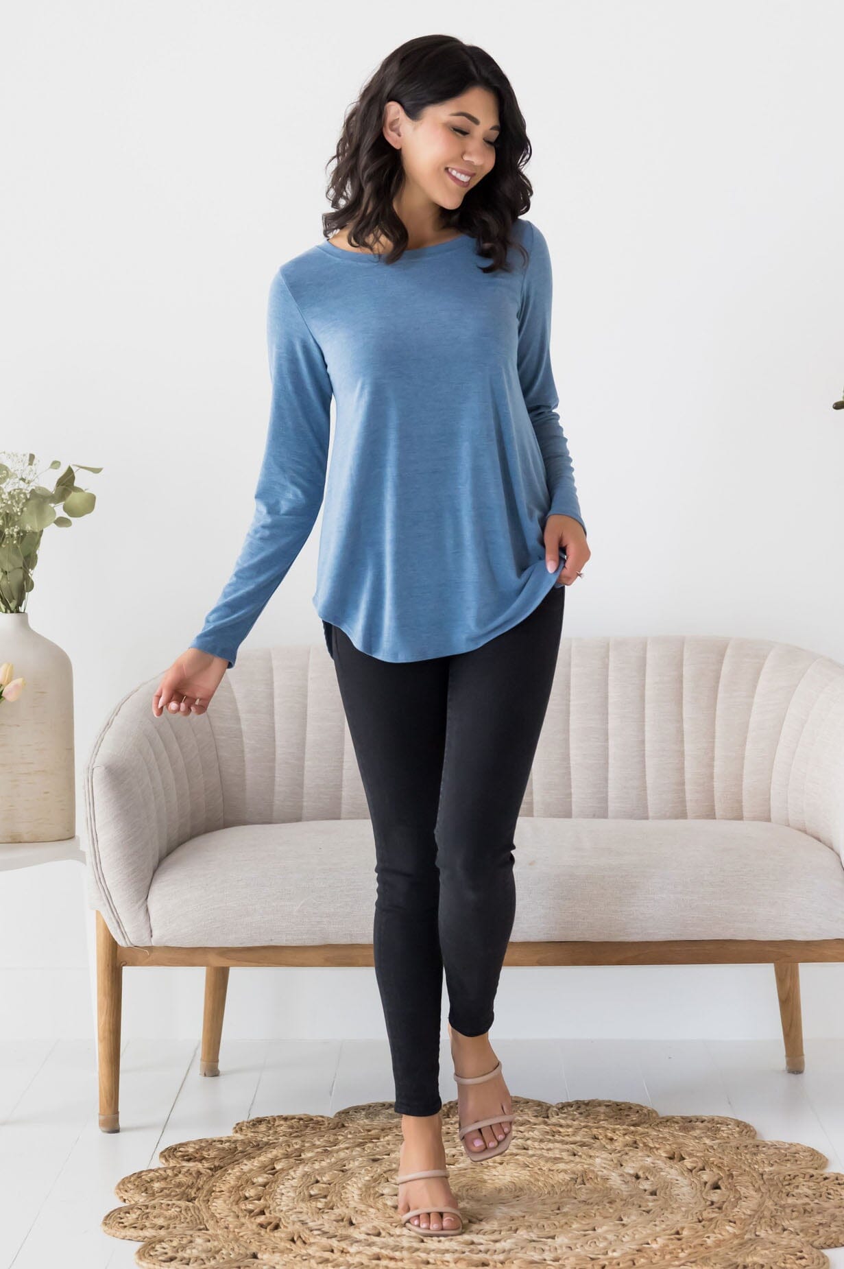 Beautifully Basic Long Sleeve Top NeeSee's Dresses 