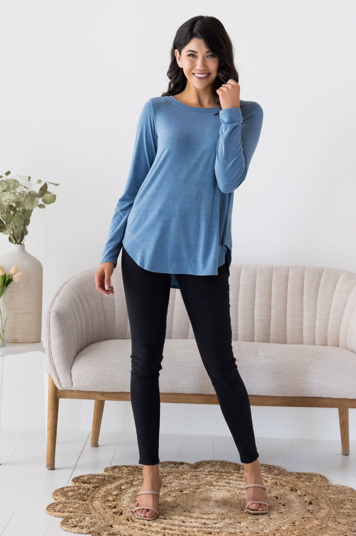 Beautifully Basic Long Sleeve Top NeeSee's Dresses 