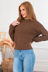 Take The Chance Modest Button Back Sweater Tops vendor-unknown
