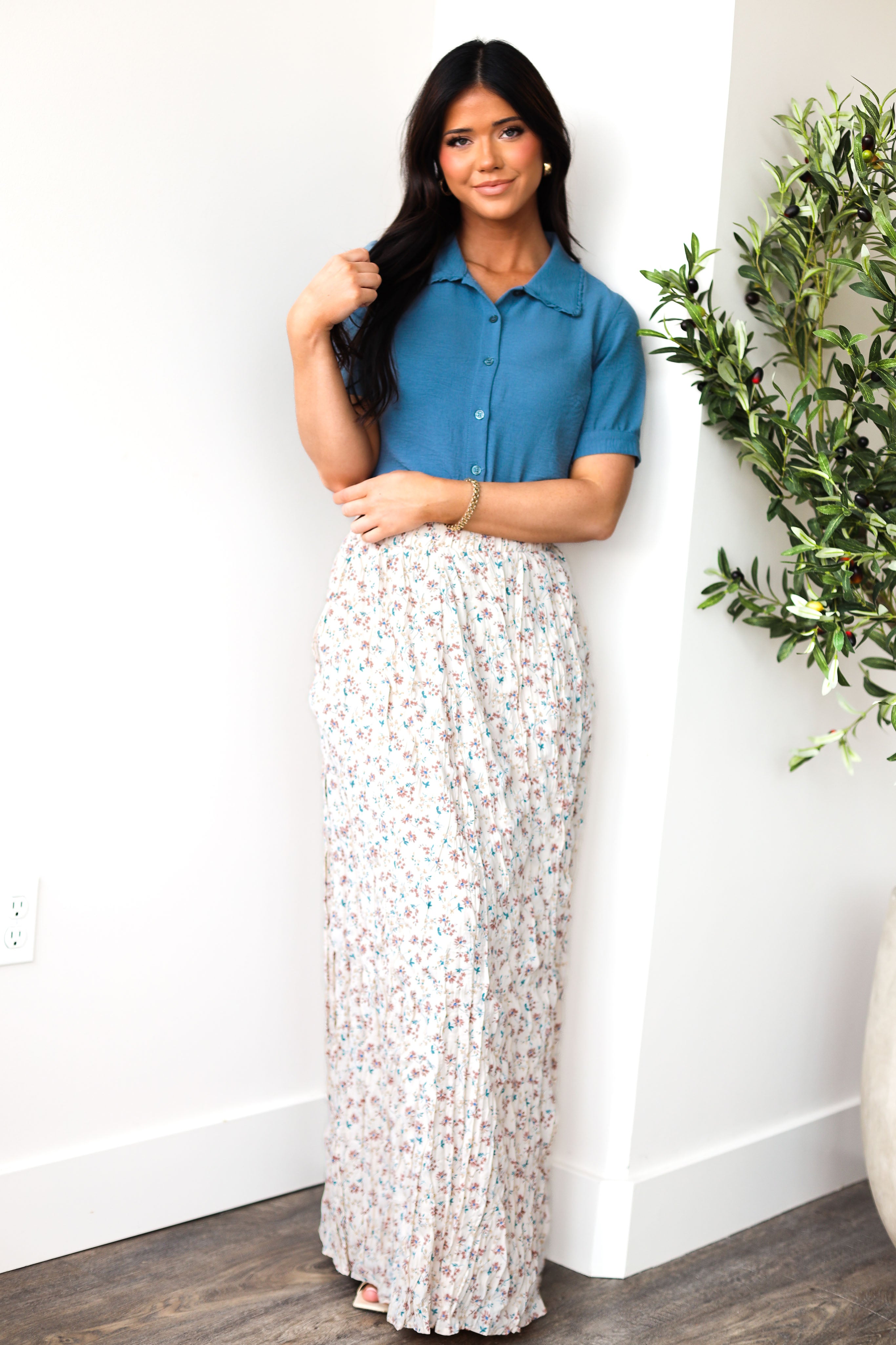 Ruffle Collared Blouse