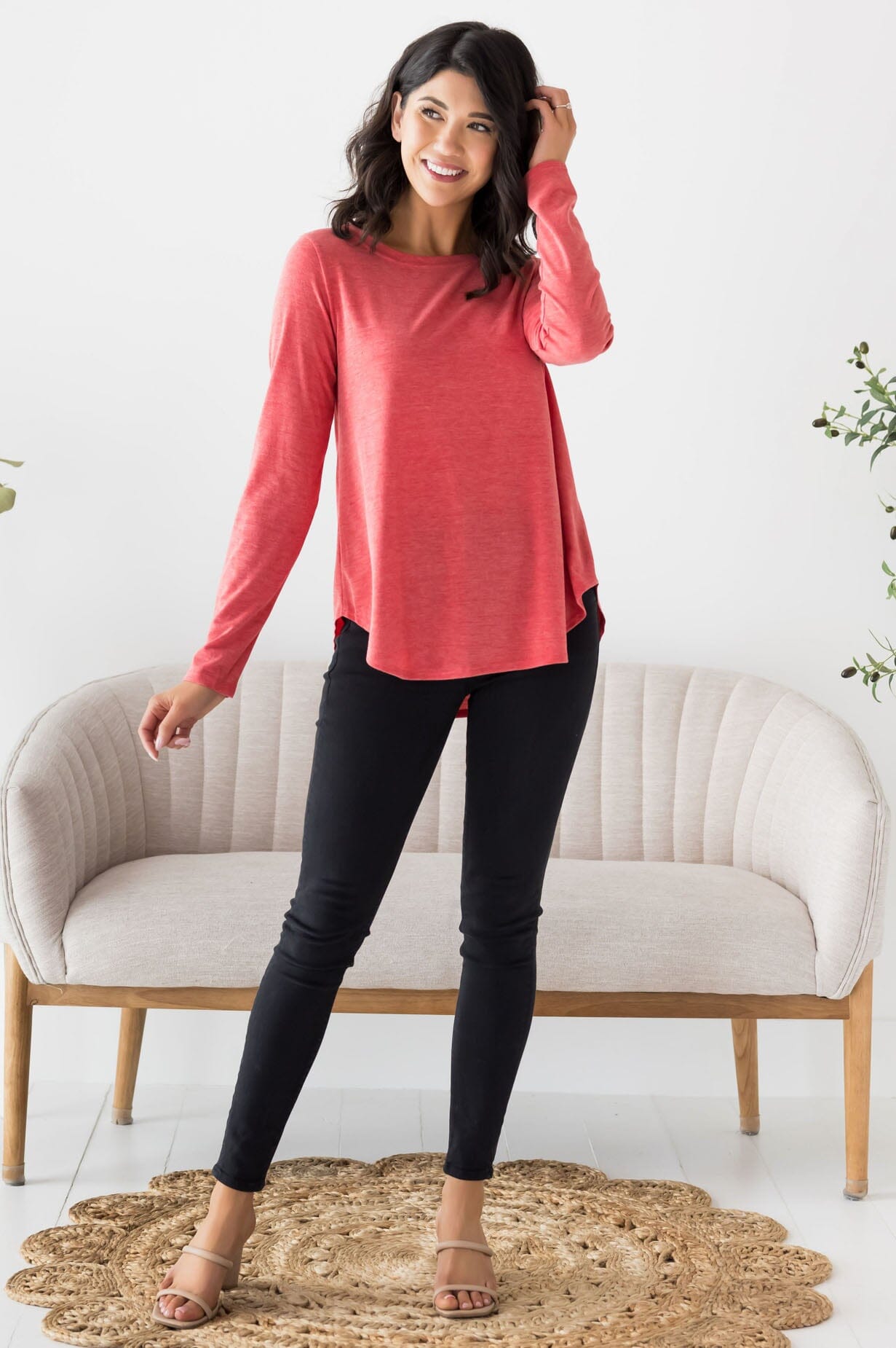 Beautifully Basic Long Sleeve Top NeeSee's Dresses 