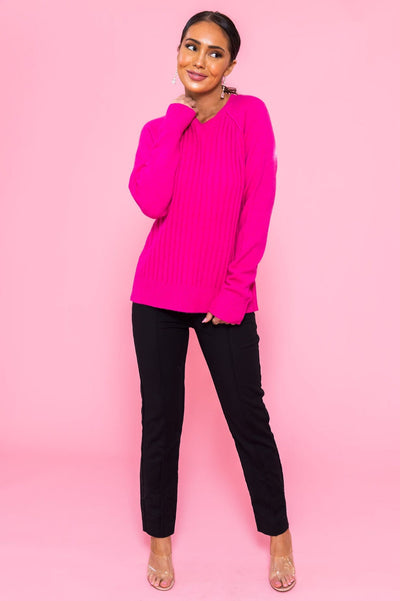 Honest Beauty Ribbed Sweater Tops vendor-unknown