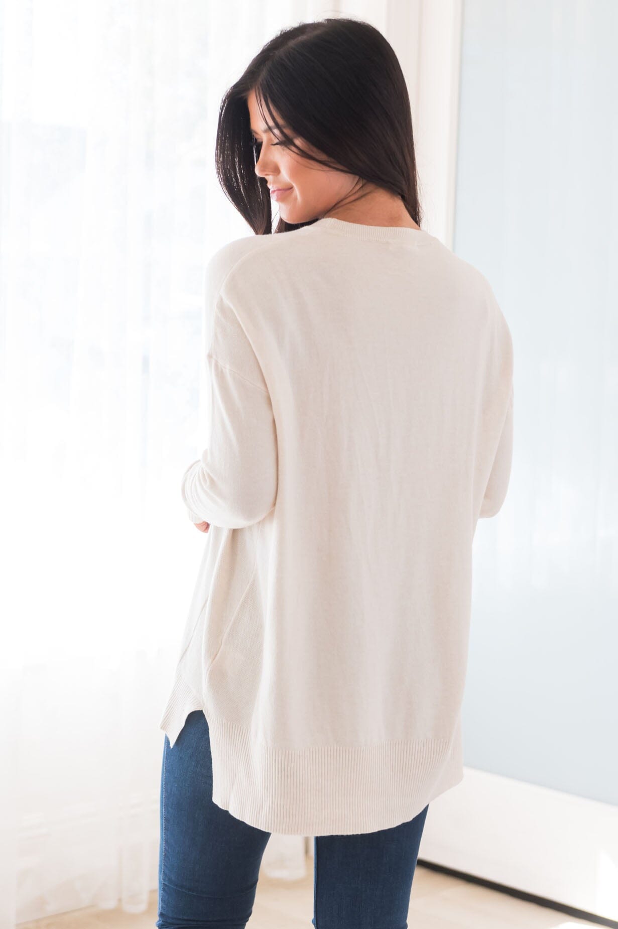 Foggy Mornings Pocket Modest Sweater Tops vendor-unknown 