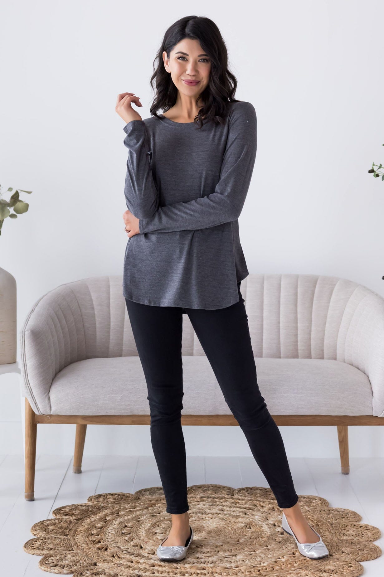 Beautifully Basic Long Sleeve Top NeeSee's Dresses 