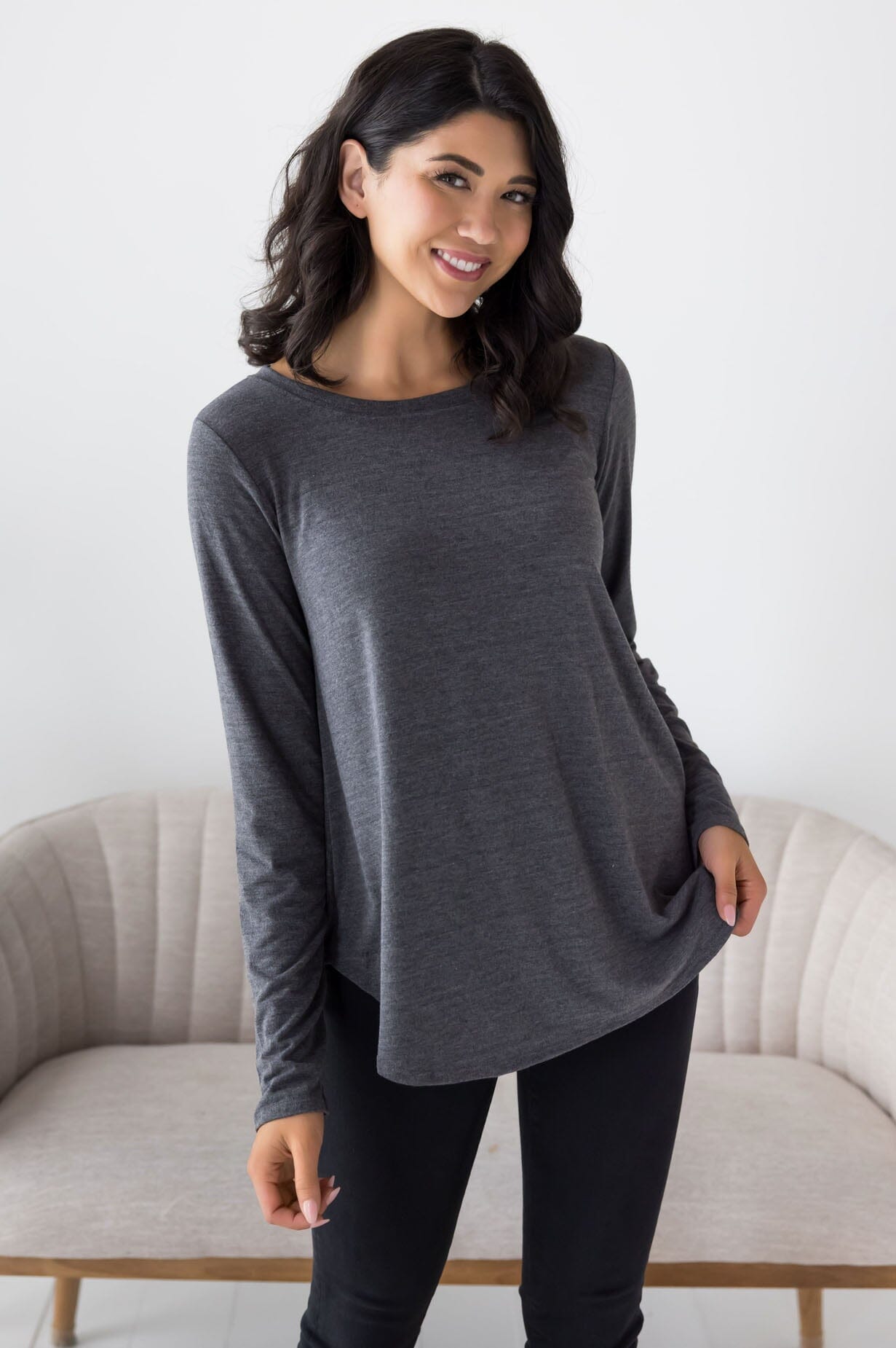 Beautifully Basic Long Sleeve Top NeeSee's Dresses 