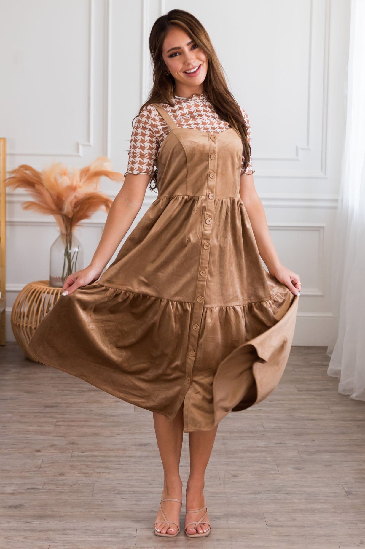 The Arianelle Modest Overall Dress Modest Dresses vendor-unknown 