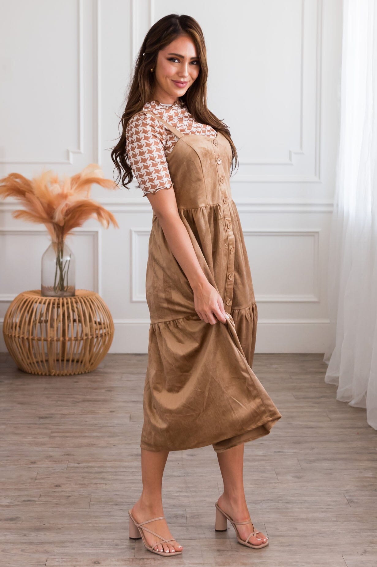 The Arianelle Modest Overall Dress Modest Dresses vendor-unknown 