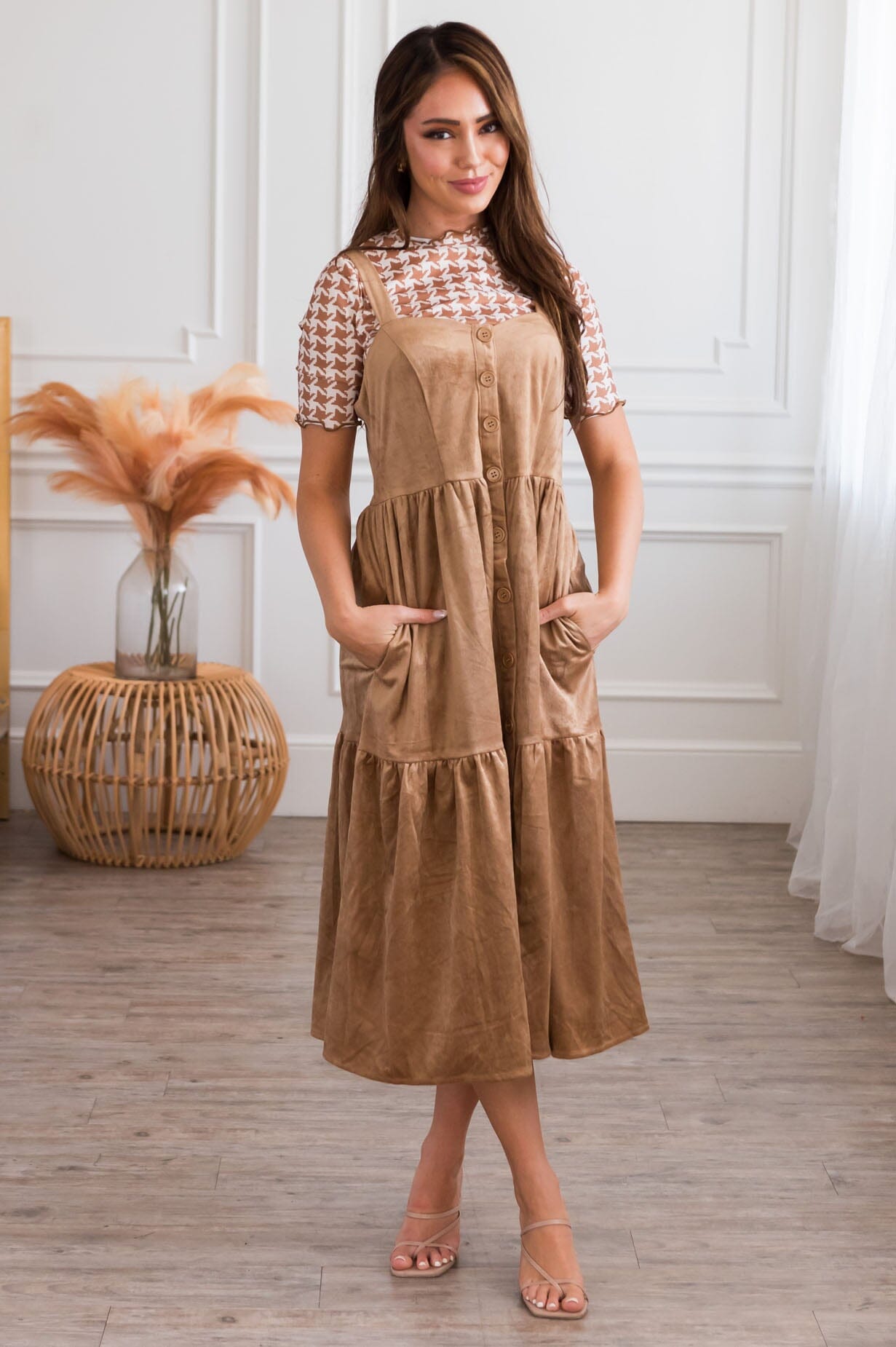 The Arianelle Modest Overall Dress Modest Dresses vendor-unknown 