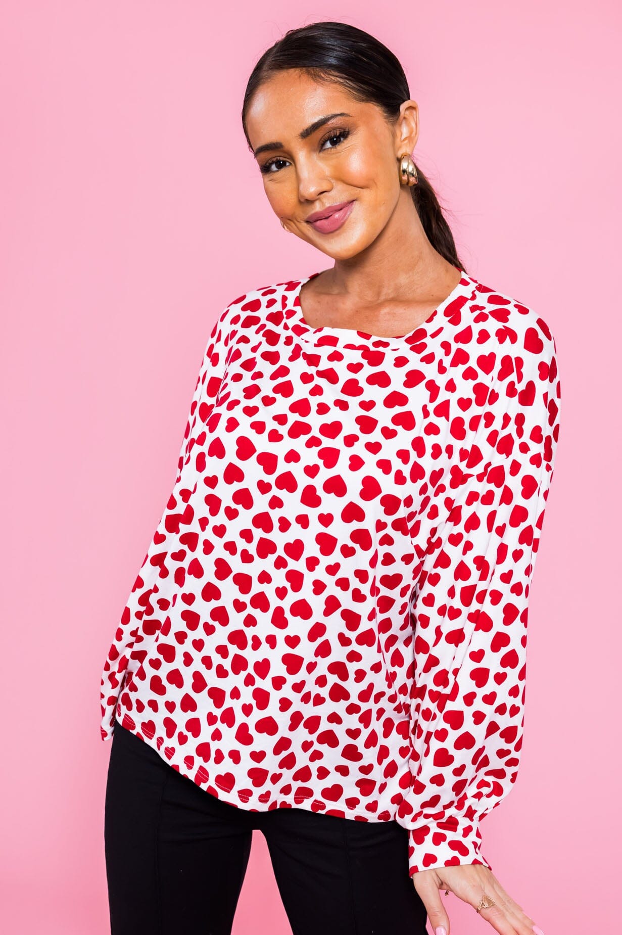 Content Heart Blouse Modest Dresses vendor-unknown 