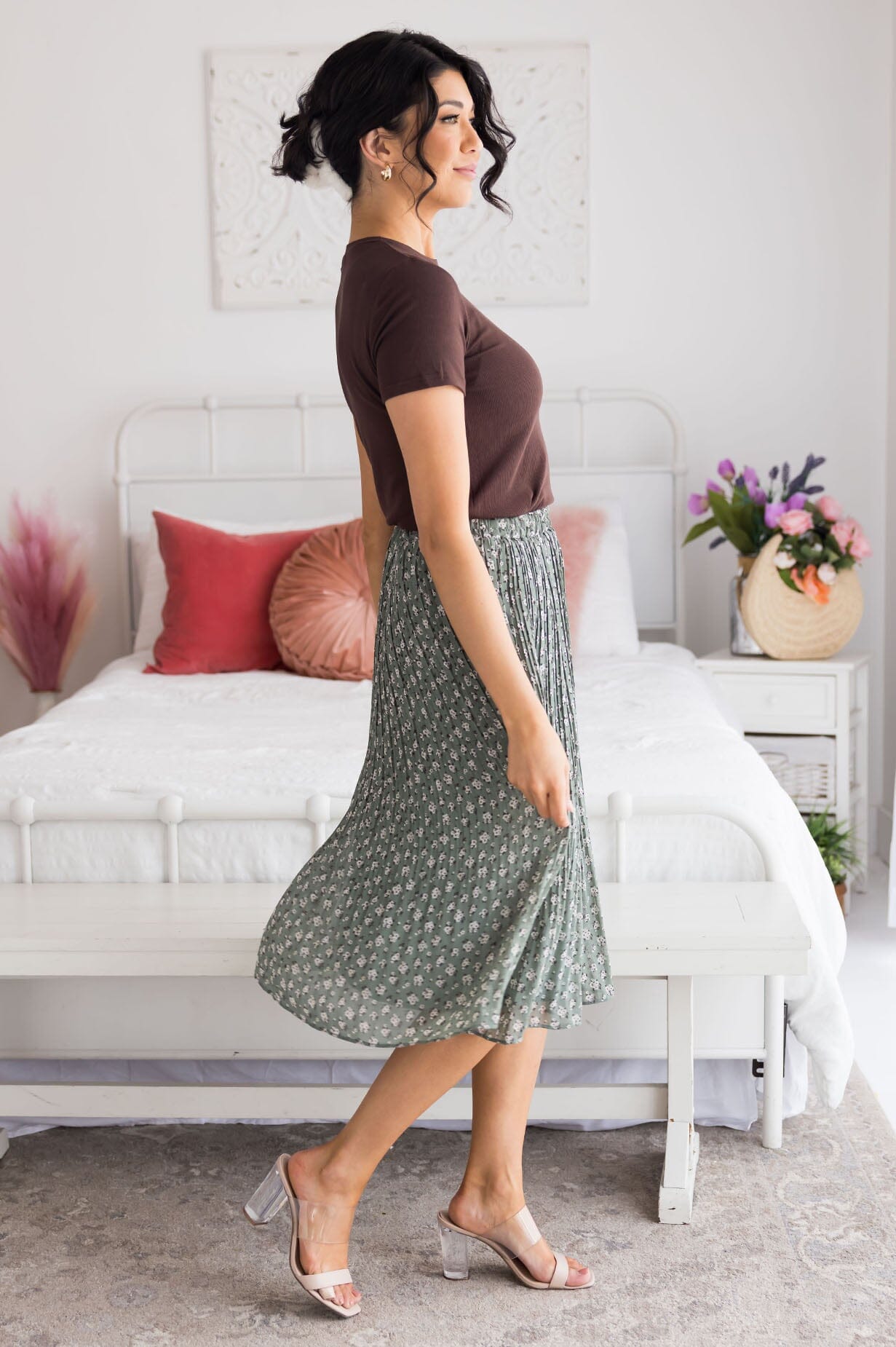 Always Blooming Modest Pleat Skirt Modest Dresses vendor-unknown 