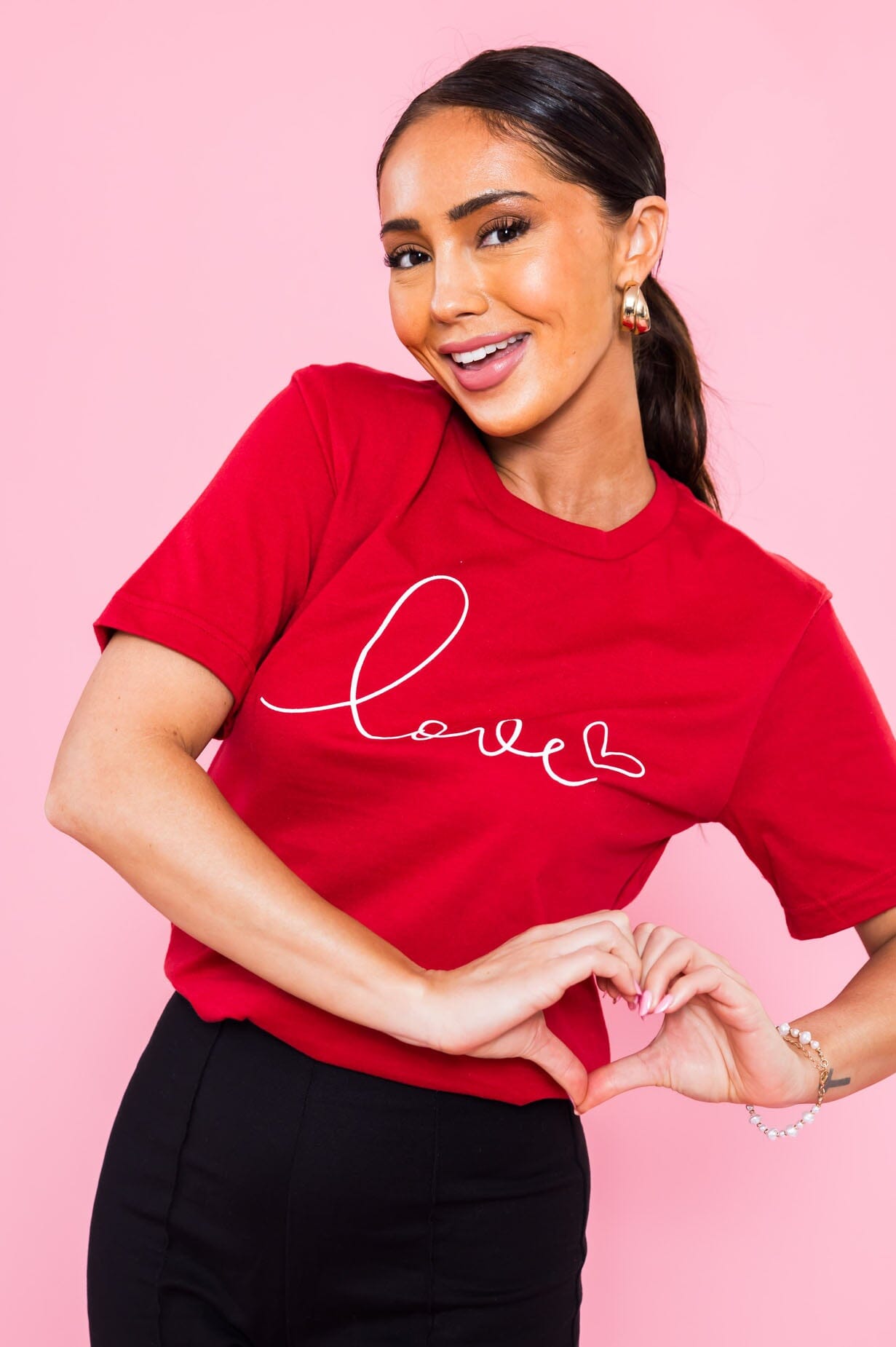 The Greatest Is Love Valentine Tee Modest Dresses vendor-unknown