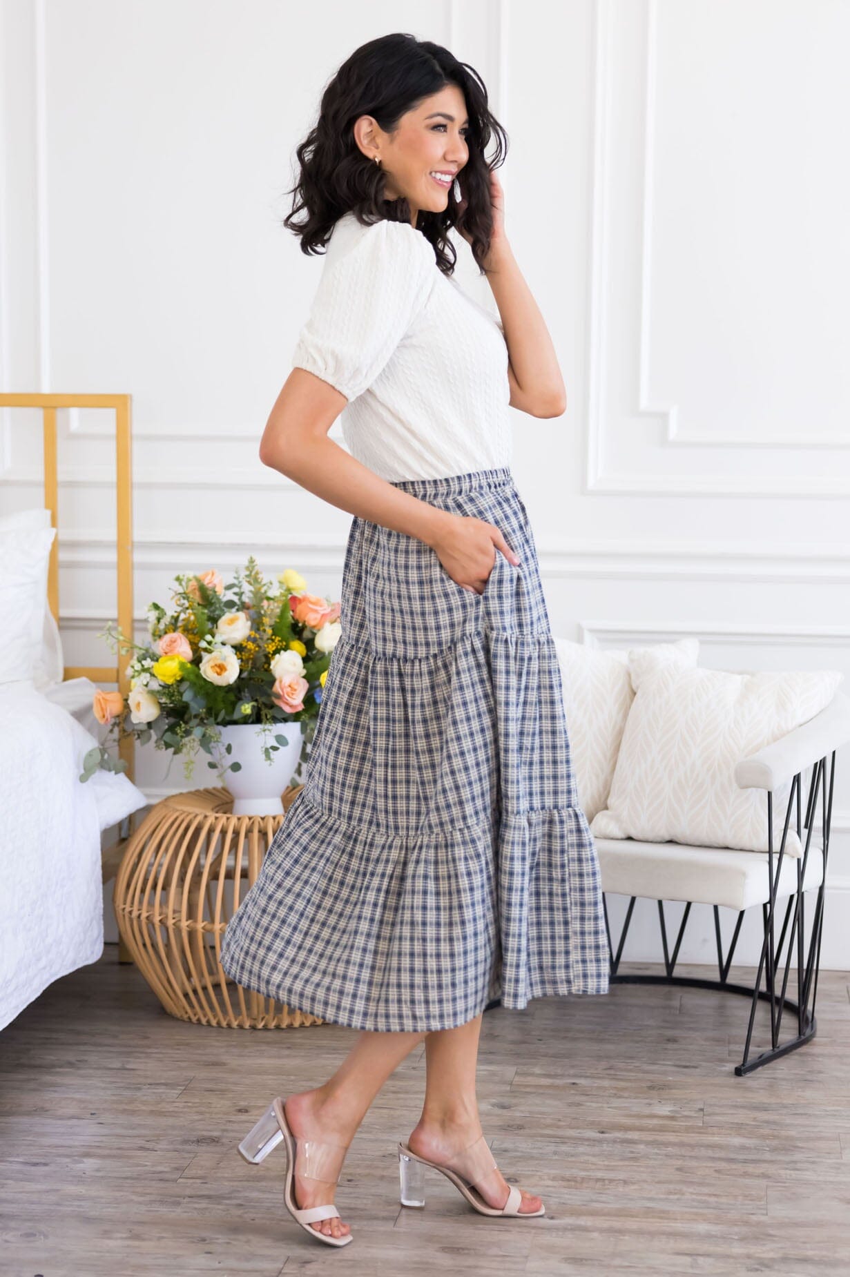 Step By Step Tiered Skirt Modest Dresses vendor-unknown 