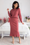 Classy And Cozy Modest Sweater Skirt Tops vendor-unknown
