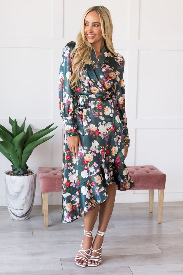 The Ailey Modest Wrap Dress