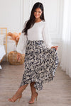 Excited To Twirl Modest Tiered Skirt Skirts vendor-unknown