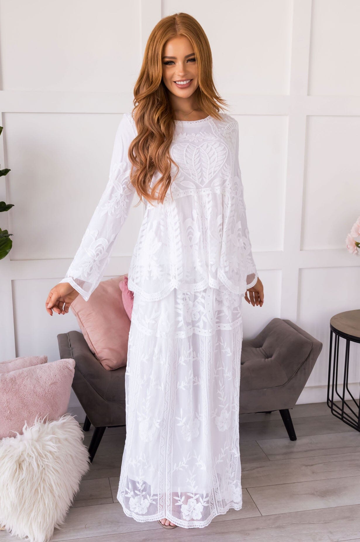 Delicate Darling Lace Blouse Skirts vendor-unknown 