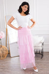 Pretty In Pink Kinda Day Tulle Skirt Modest Dresses vendor-unknown