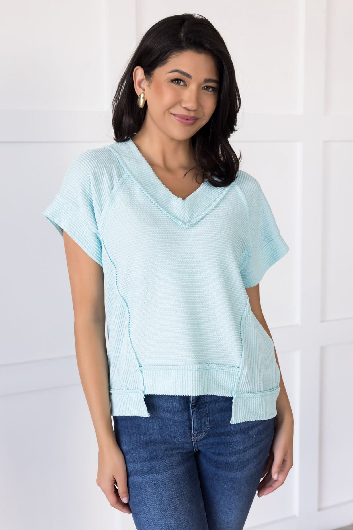 Beautiful Sunrise Ribbed Top NeeSee's Dresses 