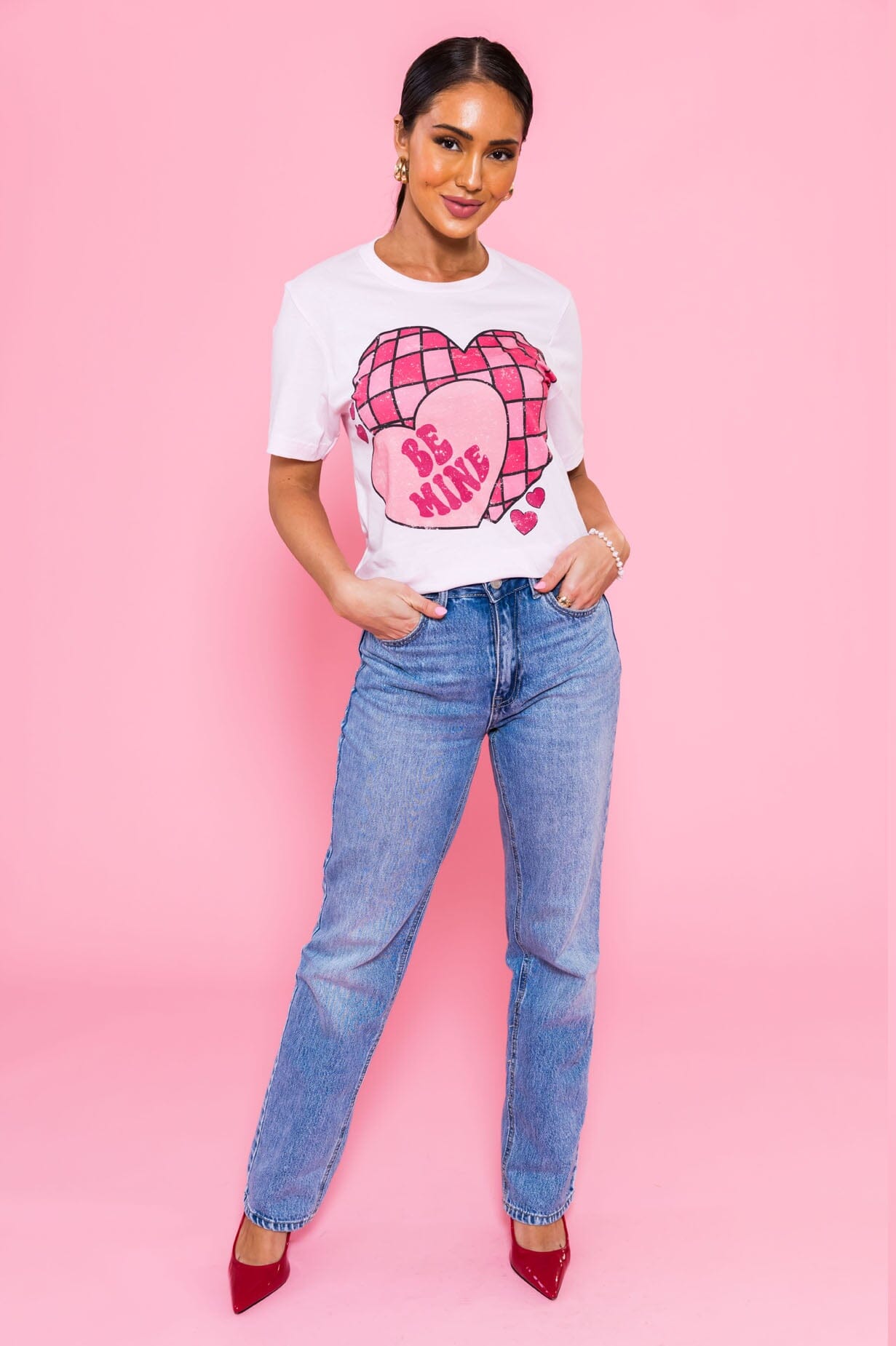 Disco Fever Valentine's Tee Modest Dresses vendor-unknown 