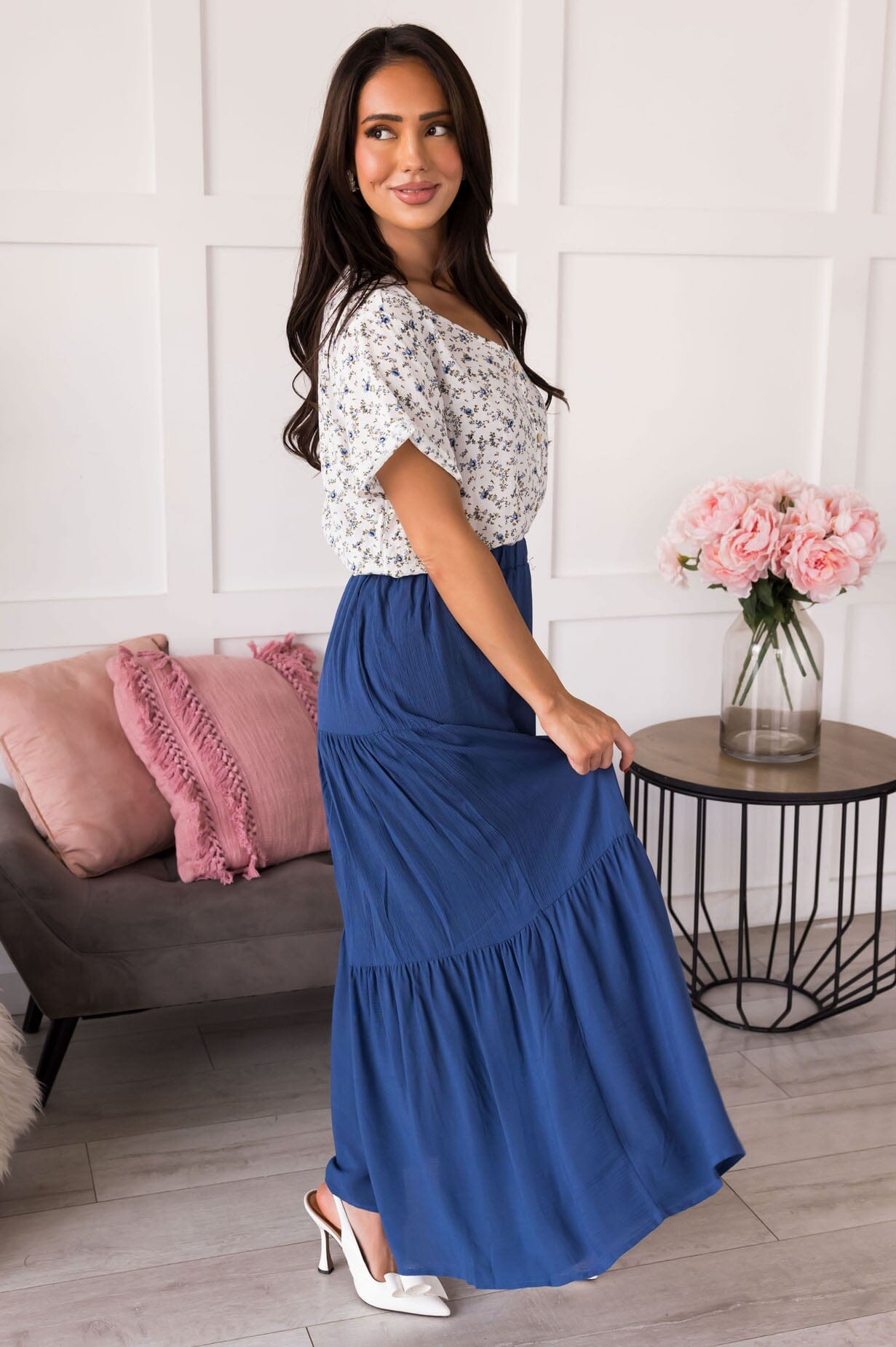 Expressing Your Heart Tiered Skirt Skirts vendor-unknown 