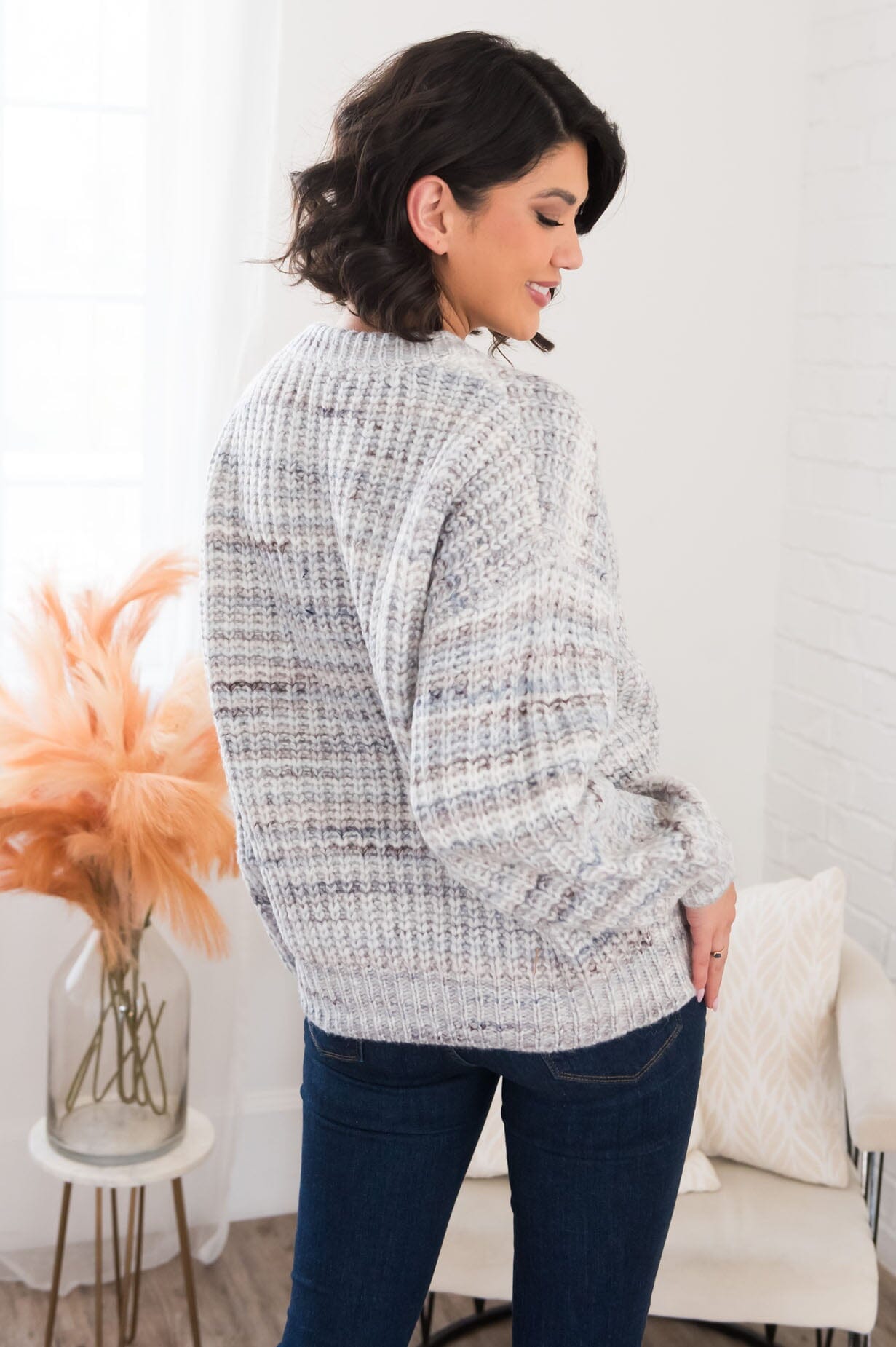 Joyful Night Modest Sweater Tops vendor-unknown 