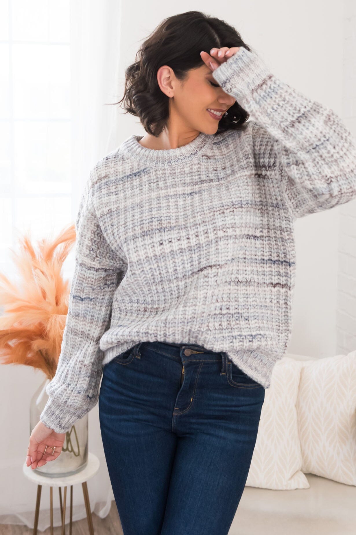 Joyful Night Modest Sweater Tops vendor-unknown 