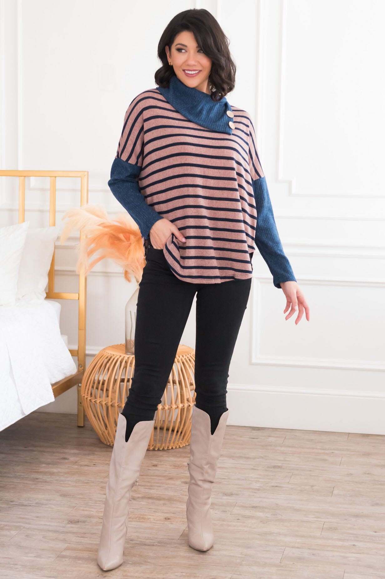 Admiring Beauty Modest Sweater Modest Dresses vendor-unknown 