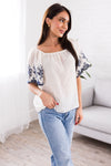 Beauty Is Bliss Embroidered Blouse Tops vendor-unknown
