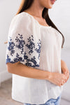 Beauty Is Bliss Embroidered Blouse Tops vendor-unknown