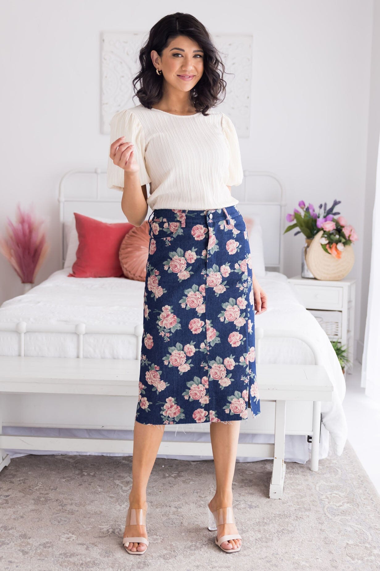 Lead Me To You Denim Skirt Modest Dresses vendor-unknown 