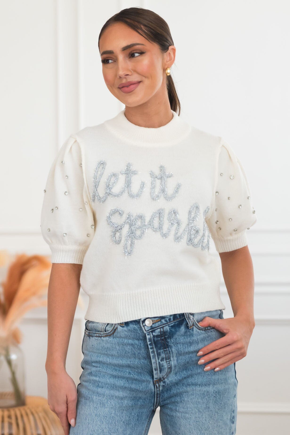 Let It Sparkle Modest Sweater Modest Dresses vendor-unknown 