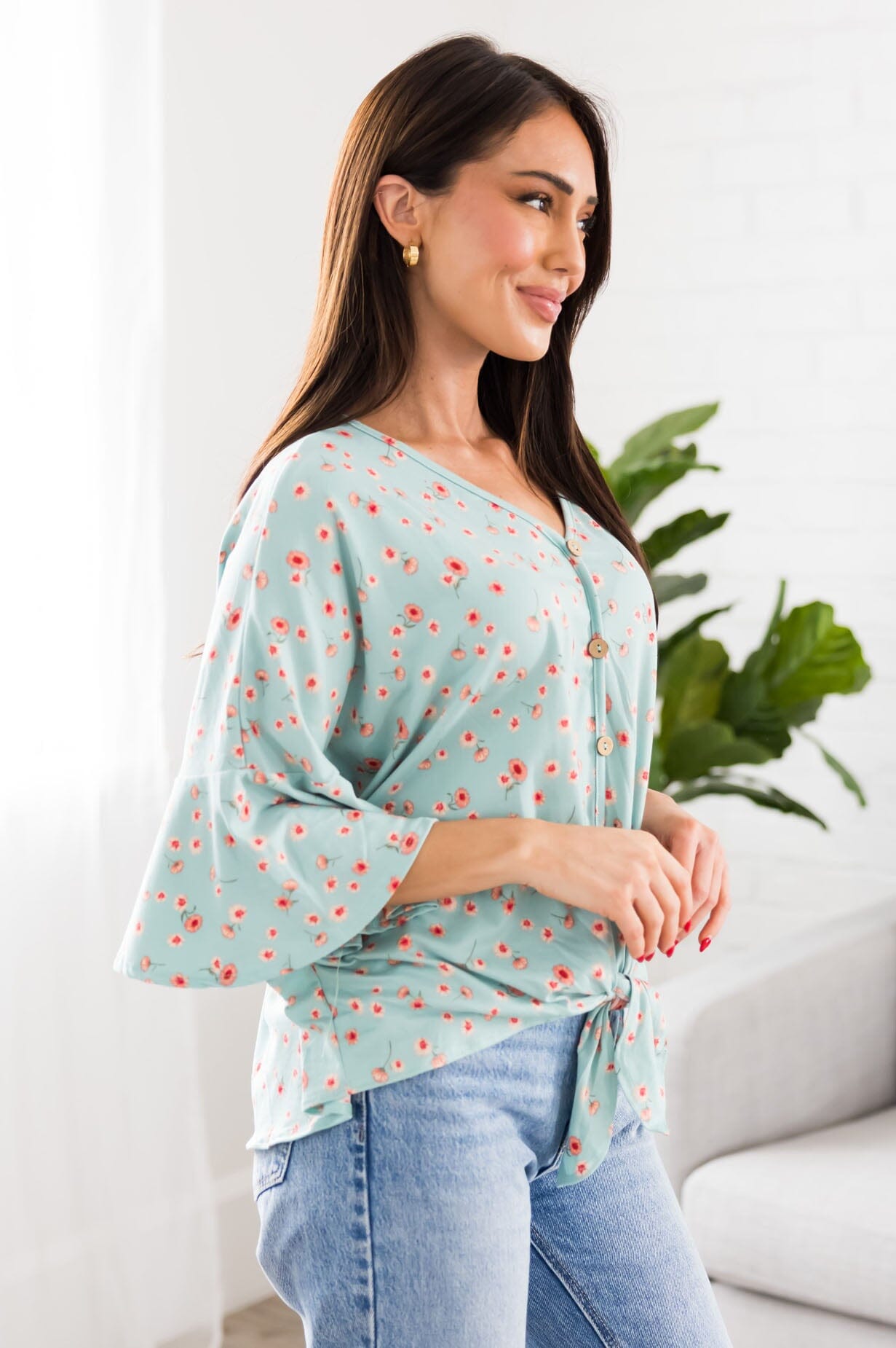 Daisy Dazed Bell Sleeve Top Modest Dresses vendor-unknown 