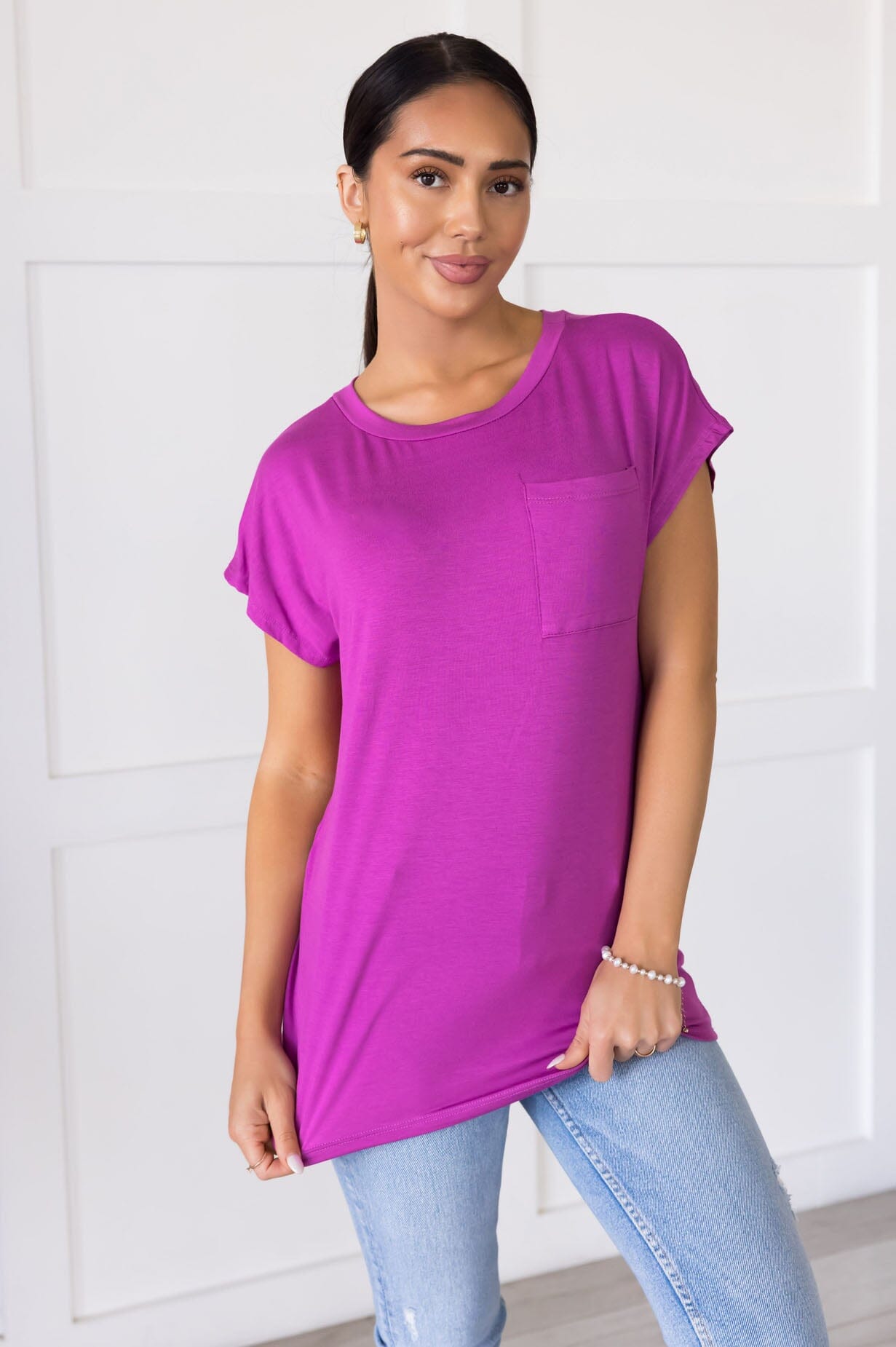 Basically Beautiful Pocket Tee NeeSee's Dresses 