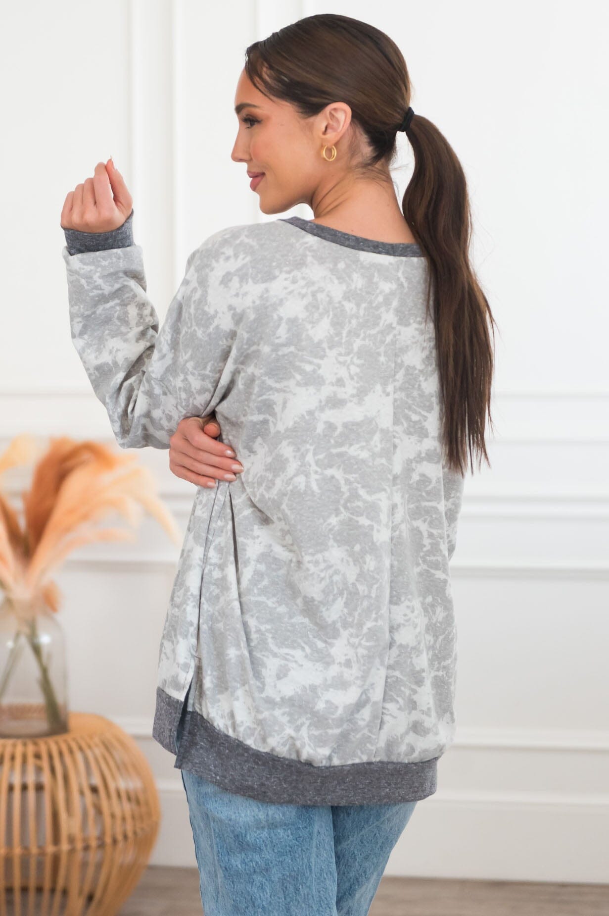 Head In The Clouds Modest Terry Top Modest Dresses vendor-unknown 