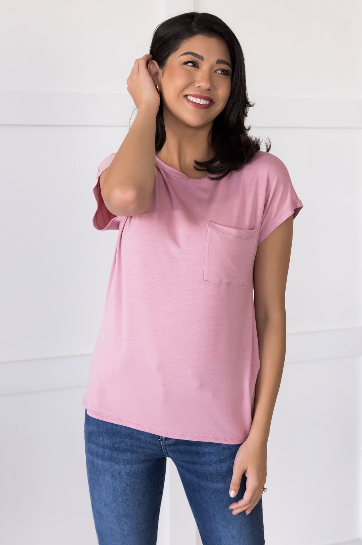 Basically Beautiful Pocket Tee NeeSee's Dresses 